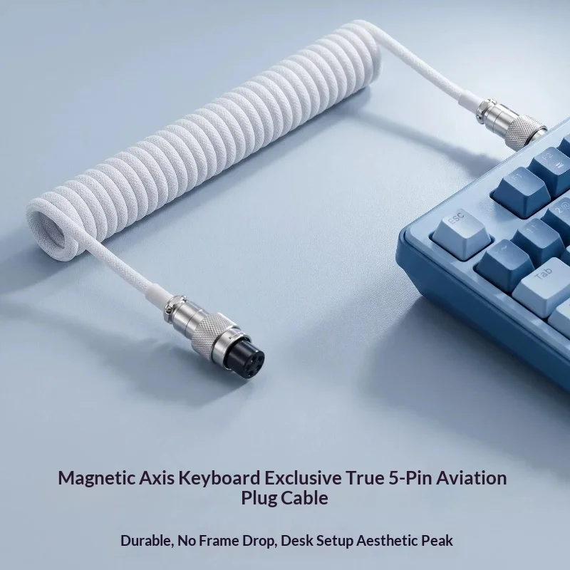 

Custom Coiled Aviator Keyboard Cable True 5 Core 8k Magnetic Axis Specific Type C Data Cable Ev63 For Gaming Desktop