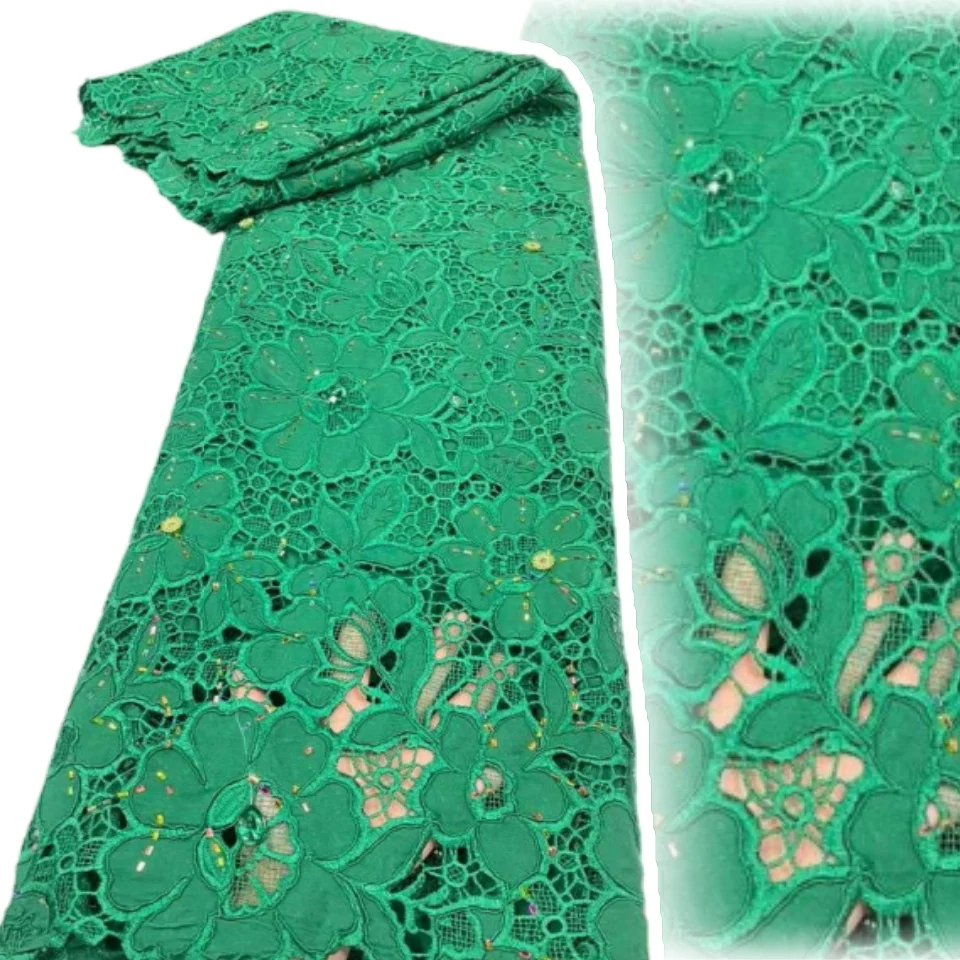 

Nigerian Tulle Lace Fabric for Sewing, Wedding Embroidery Dress, Chiffon Party Guipure, High Quality, Cotton Cord Fabric TP1781