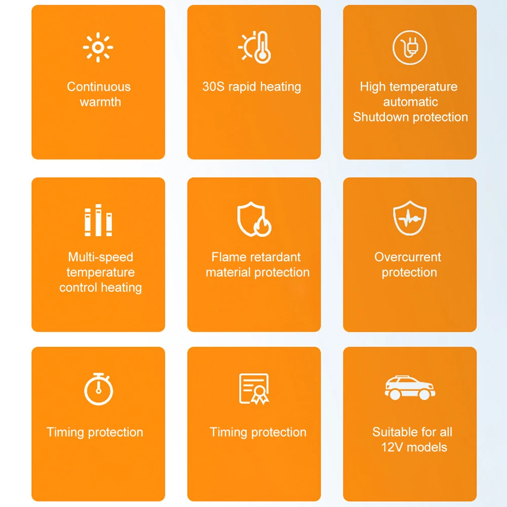 Elektryczny podgrzewany koc samochodowy Ogrzewacz do karoserii Szybkie ogrzewanie Mata grzewcza 12 V 9 Regulowana temperatura Automatyczne wyłączanie do samochodu Kemping