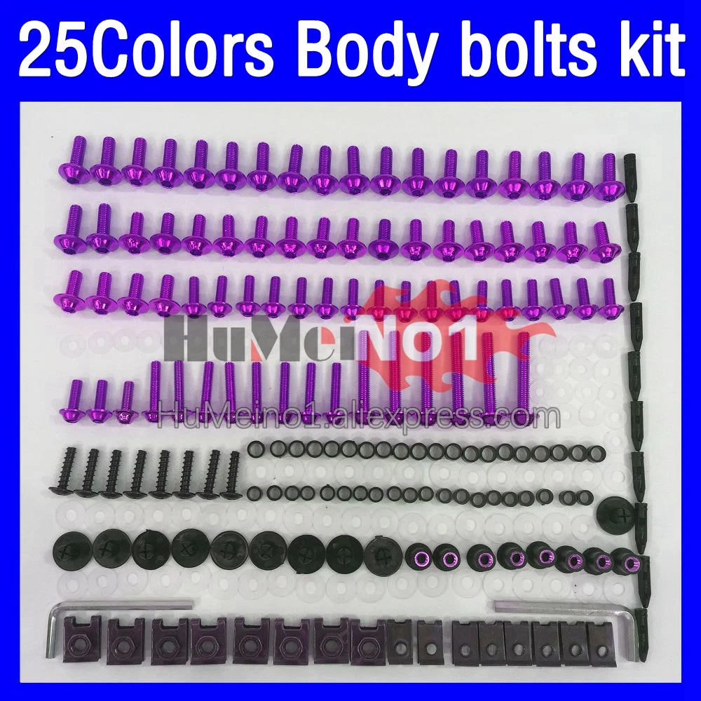 268ps Fairing bolts full screw kit For SUZUKI GSXR 600 750 CC K6 GSX R600 GSXR600 GSXR750 06 07 2006 2007 Body bolt screws Nuts