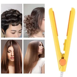 Mini alisador de cabelo, Flat Iron, cerâmica, alisamento Hot Comb, Curling Iron profissional, Ferramentas de estilo, alta qualidade, 3in 1