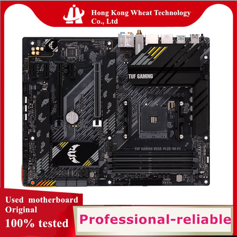 For AMD TUF GAMING B550-PLUS (WI-FI) motherboard Used original Socket AM4 B550 DDR4 128GB M.2 USB3.0 SATA3 Desktop Mainboard