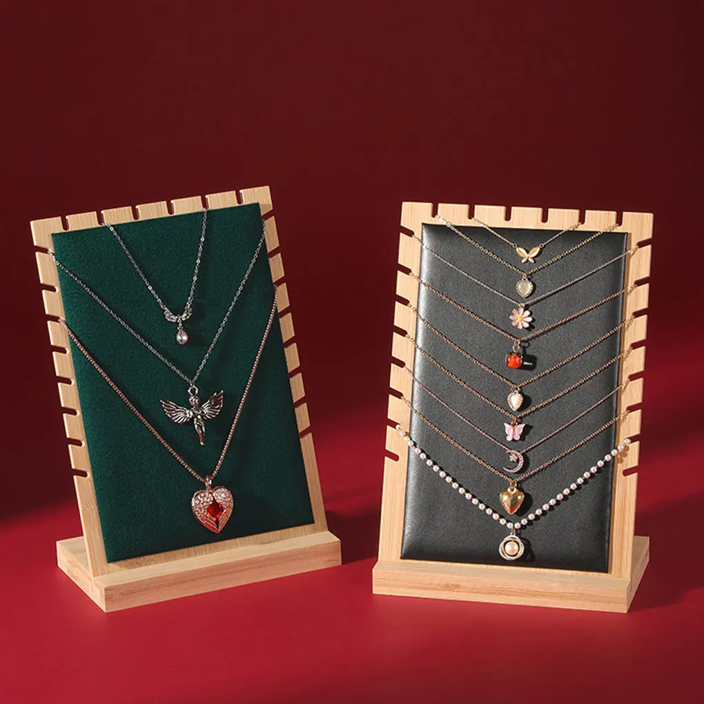 

Wide Application Wood Made Display Stand For Bracelets And Pendants No Damage To Jewelry Round Edge