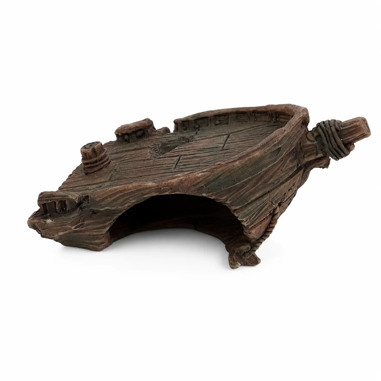 Resin Shipwreck Reptile Hide Cave Terrarium Decor for Lizard Spider Bearded Dragon