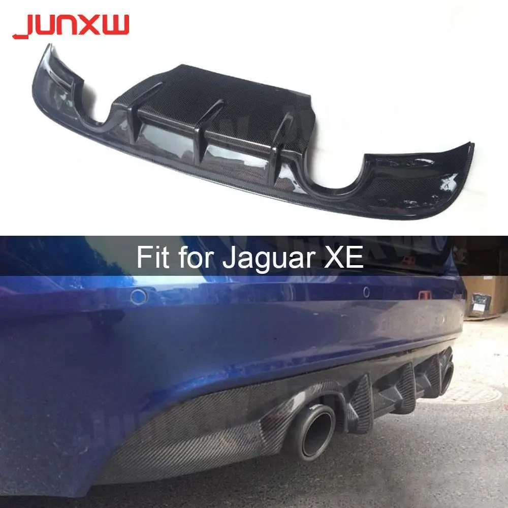 

Carbon Fiber Rear Bumper Lip Diffuser For Jaguar XE Sedan 4 Door 2015 2016 2017 Car FRP Bumper Apron Guard Plate