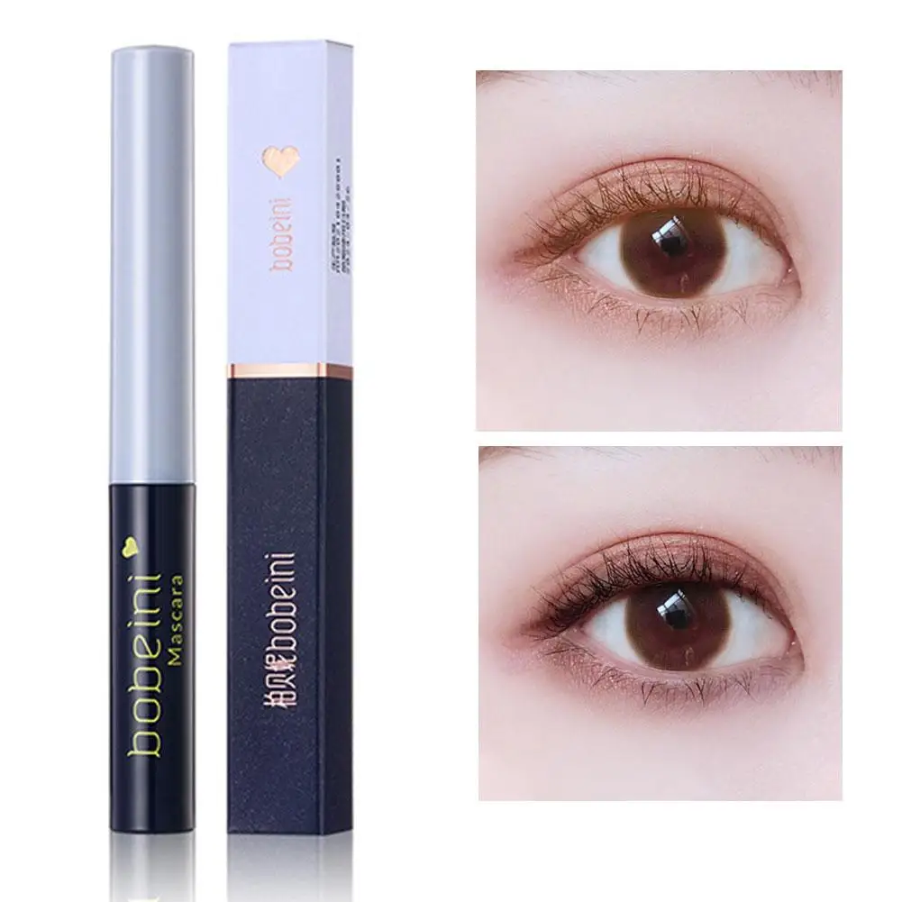 Mascara Ultra-fin Marron, Allongeant les Cils, Sans Taches, Recourbement Naturel, Brosse Fine, Maquillage