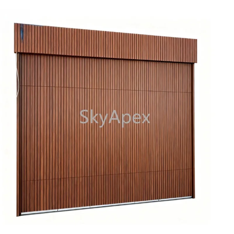 

High Quality Postmodern Electric Aluminum Alloy Garage Door Grille Sound Insulation 5 Year Warranty Finished Surface Farmhouse