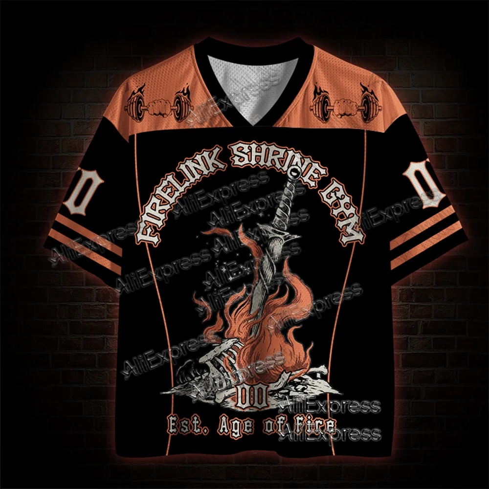 Hot Selling Street Fashion Quick Drying Mesh Sportswear, Adult and Children's V-neck Breathable T-shirts, Horror Movie Series