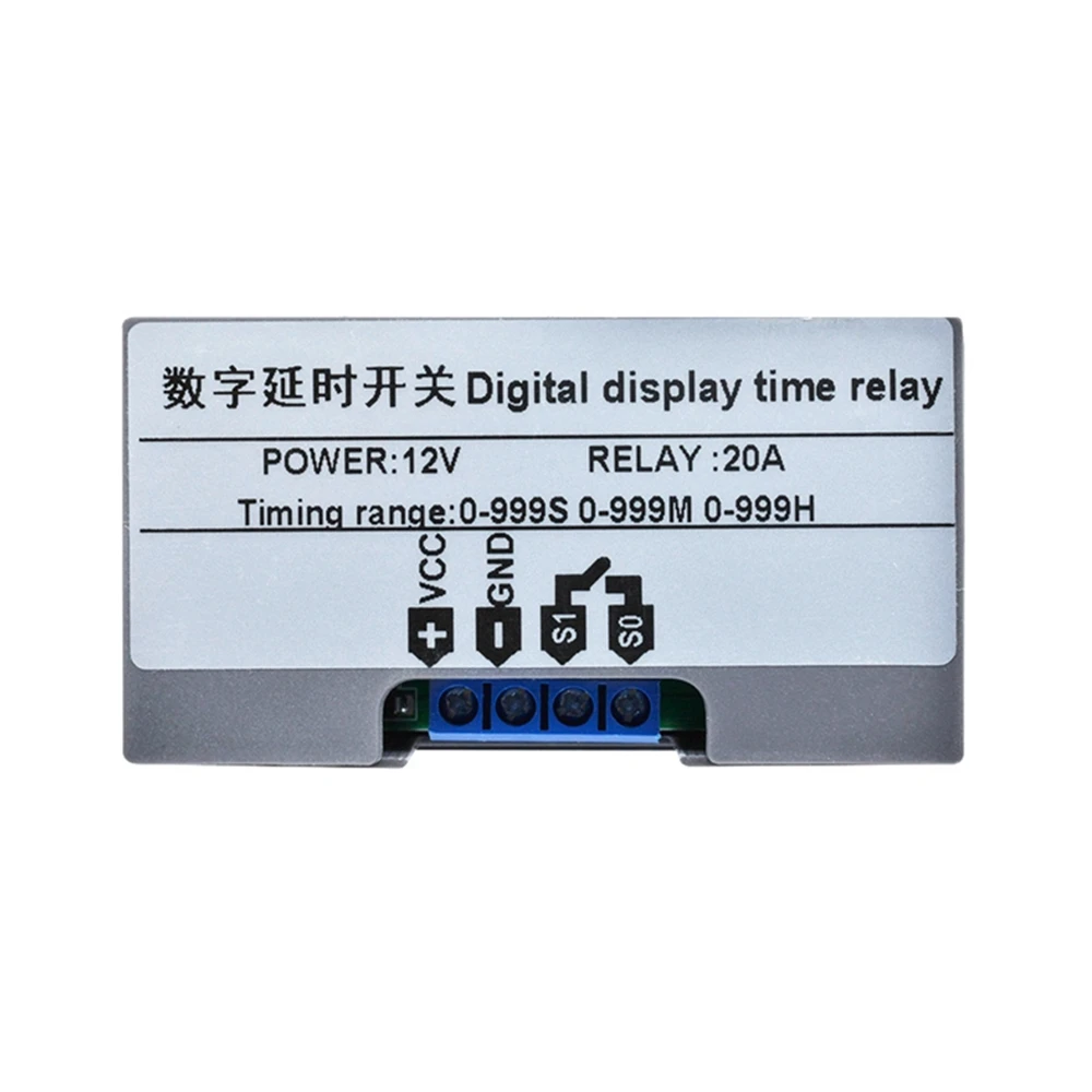 AC 110V 220V Digital Time Delay Relay Dual LED Display Cycle Timer Control Switch Adjustable Timing Relay Time Delay Switch