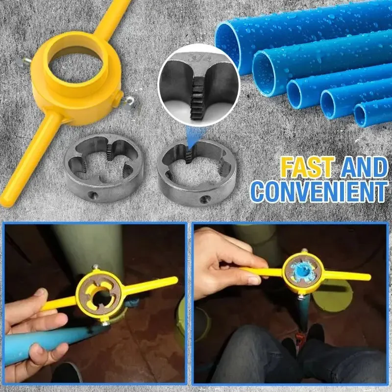 Imagem -02 - Manual Pvc Tubo de Água Rosca Ferramenta Tapping Conjunto de Placa Rosca Externa Plástico 60 ° Npt1 Npt2 Npt1 Npt1 Npt2 Pcs
