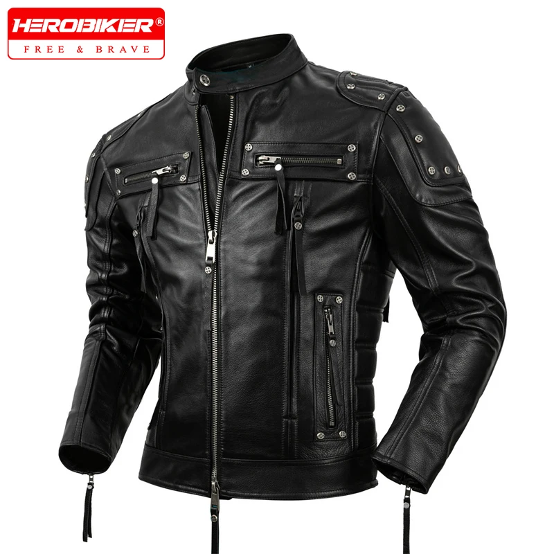

Мотоциклетная куртка, мужская противоосенняя и ветрозащитная кожаная куртка для езды на мотоцикле по бездорожью, новая повседневная облегающая кожаная куртка