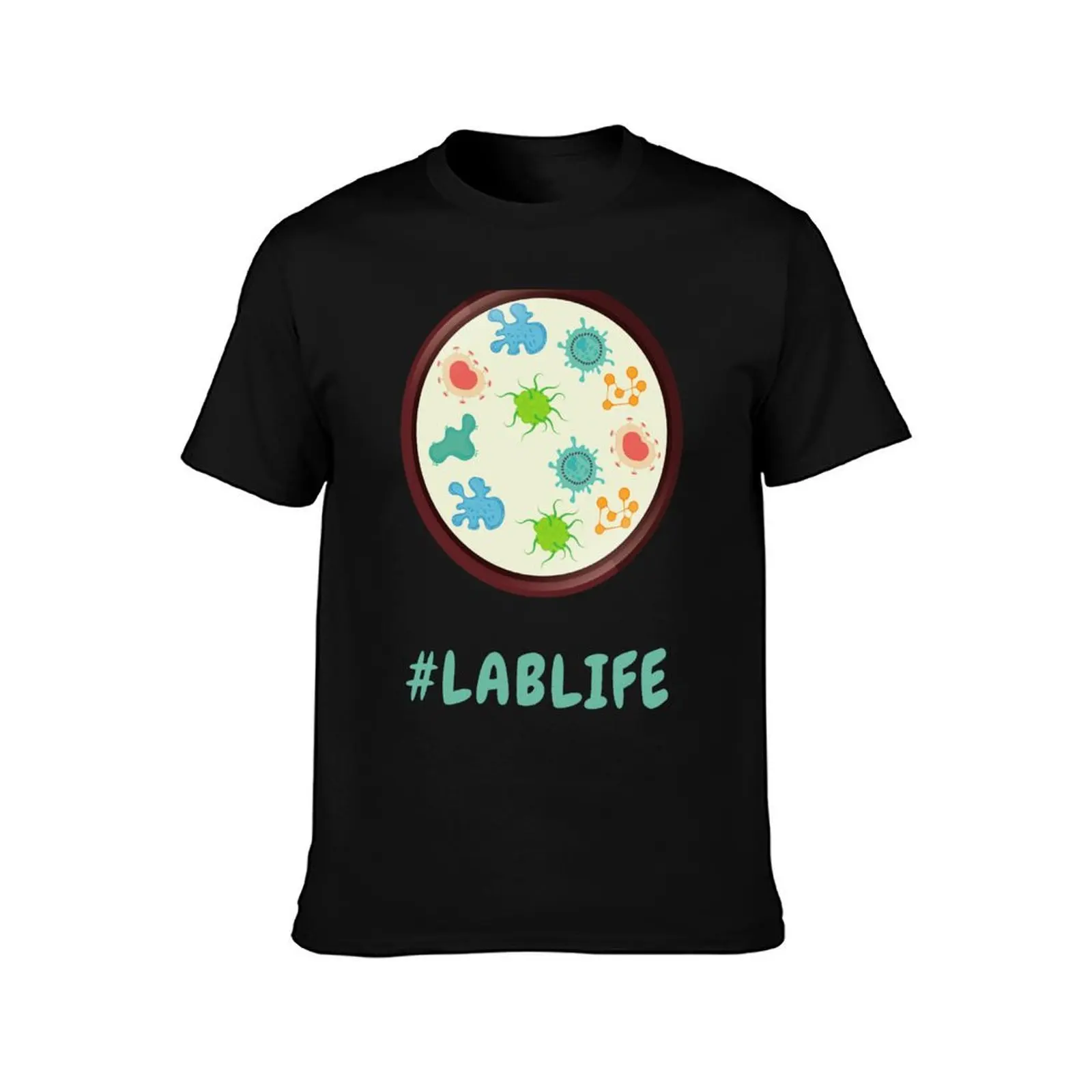 #LABLIFE Petri dish Culture Medical Laboratory Science Micro T-Shirt Plus Size Outdoor Casual Top T-Shirt
