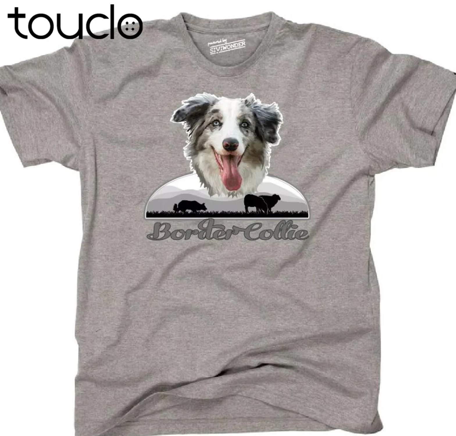 Camisetas para hombre, estilo veraniego, camiseta de moda TWILDA, camiseta Hunde BORDER COLLIE blue merle huten fun de Wilsigns Siviwonder Shirts