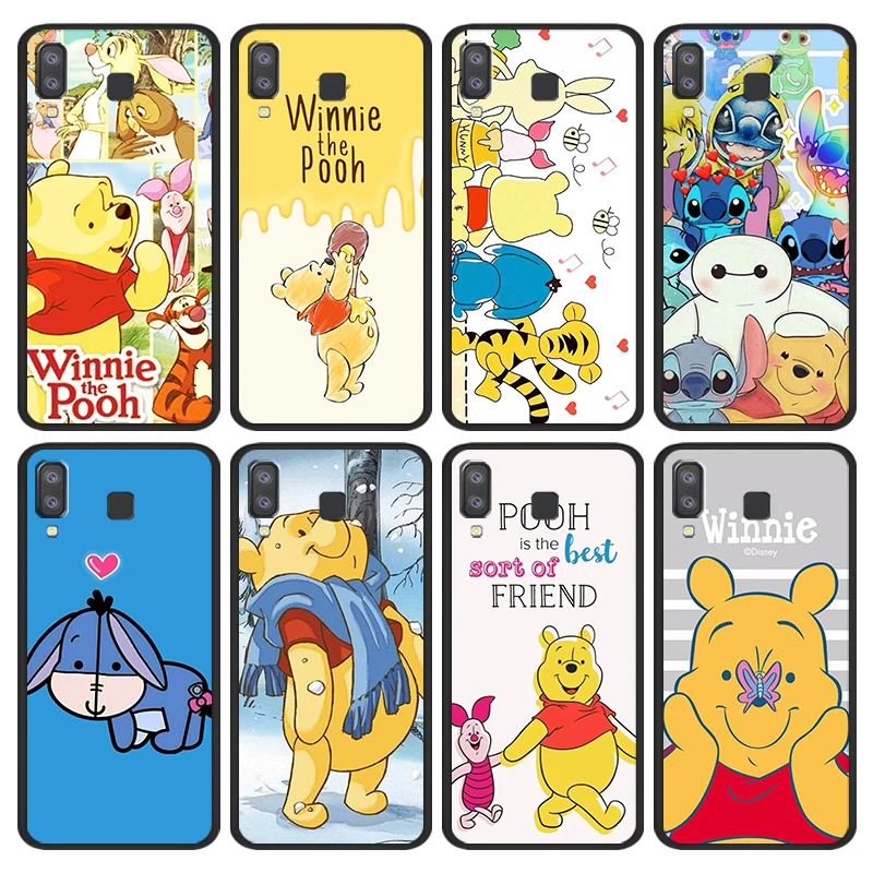 Disney Winnie Pooh Cartoon Telefoon Geval Voor Samsung Galaxy A9 A9S A8 A7 A6 A5 A3 2018 2017 2016 Plus siliconen Zachte Zwarte Cover