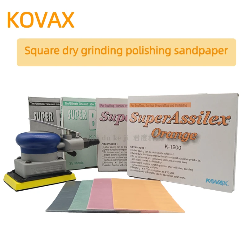 25 Pcs Japanese Kovax Double Eagle Rectangular Dry Sandpaper 2000/3000 Grit Car Finish Polishing Grinding Abrasive Abrasive