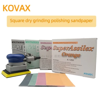 25pcs Japanese Kovax Double Eagle Rectangular Dry Sandpaper 2000/3000 Grit Car Finish Polishing Grinding Abrasive Abrasive