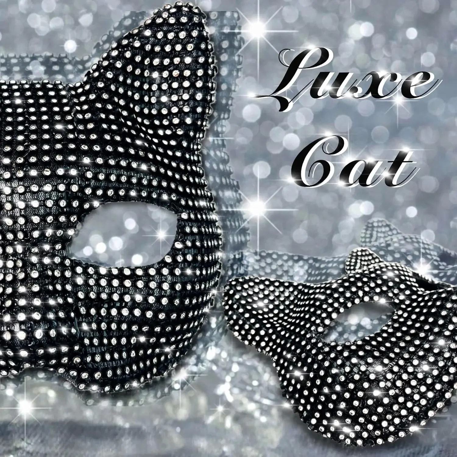 Demi-masque facial en diamant de chat d'halloween, couvre-yeux Sexy pour hommes et femmes, amoureux de Cosplay, accessoire de Costume de fête, masque cyberpunk