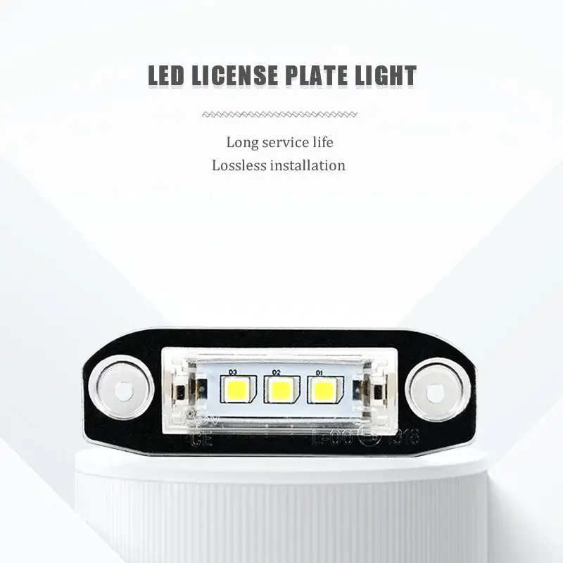 LED License Plate Light for Volvo S80 XC90 S40 V60 XC60 S60 C70 V50 XC70 V70 White Car-Styling Number Lamp view 3