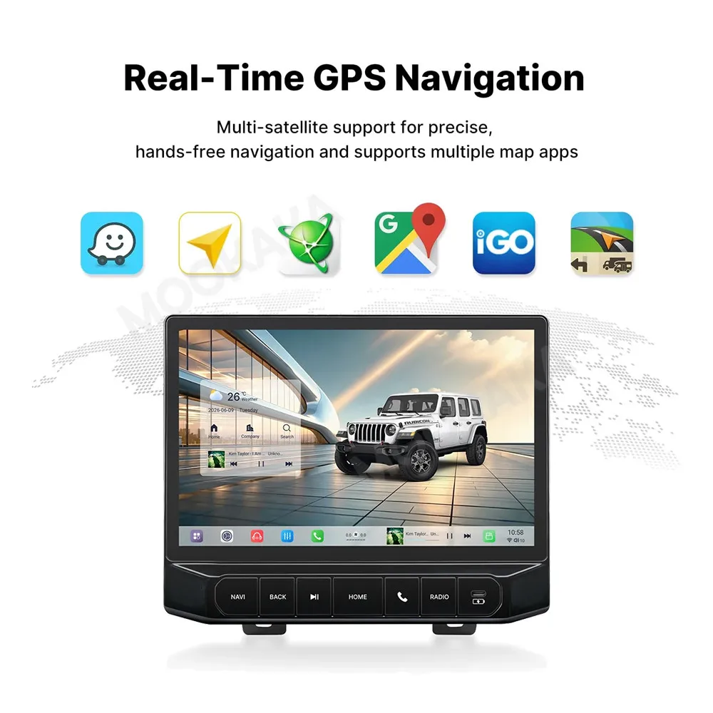 Android Car Stereo For Jeep Wrangler JL Gladiator JT 2018~2023 CarPlay Android Auto GPS Navigation Car Multimedia Player Unit