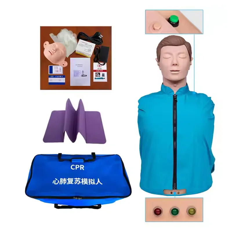 Cardiopulmonary Resuscitation Simulates Human Half Heart Training Resuscitation Artificial Respiration Dummy Teaching