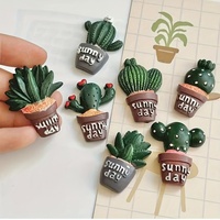 7pcs Cactus Themed Refrigerator Magnets Set - Decorative Resin Fridge & Whiteboard Magnets, Creative Home Office Decor