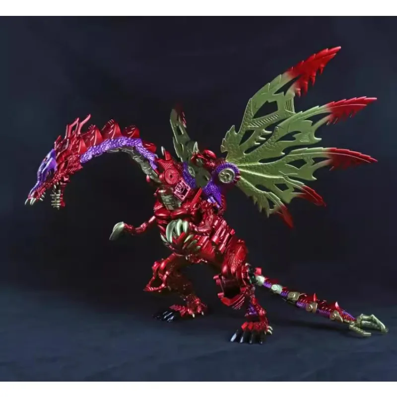 Transformable Red Dragon Robot Toy RD01 Beast Wars BW Metal Coated Model RD-01 Enlarged Version