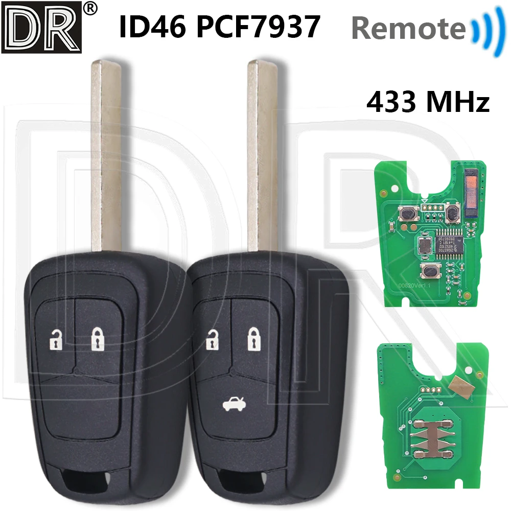

Отличный автомобильный ключ-пульт Great ID46 PCF7937 433 МГц для Chevrolet Aveo, Cruze, Malibu, Opel Astra J 4 IV, Insignia, Zafira C, Mokka, Vauxhall