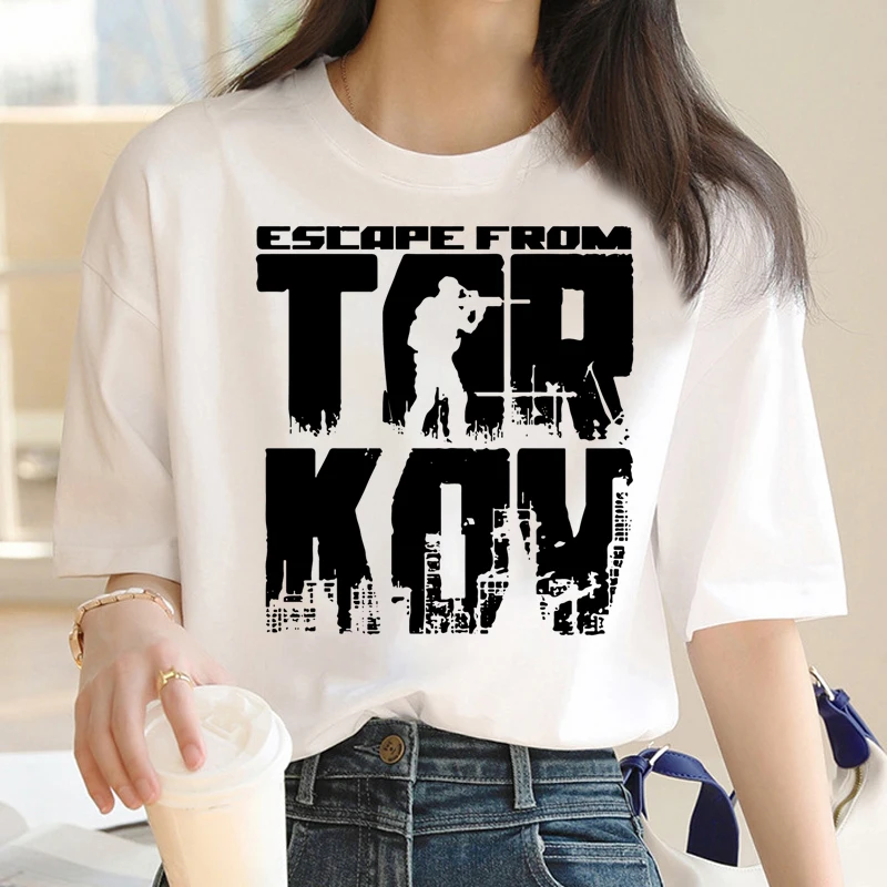 Fuga dai vestiti di Tarkov maschio 2022 Grunge estetico Y2k T-Shirt Casual vestiti Anime Game Harajuku T Shirt uomo