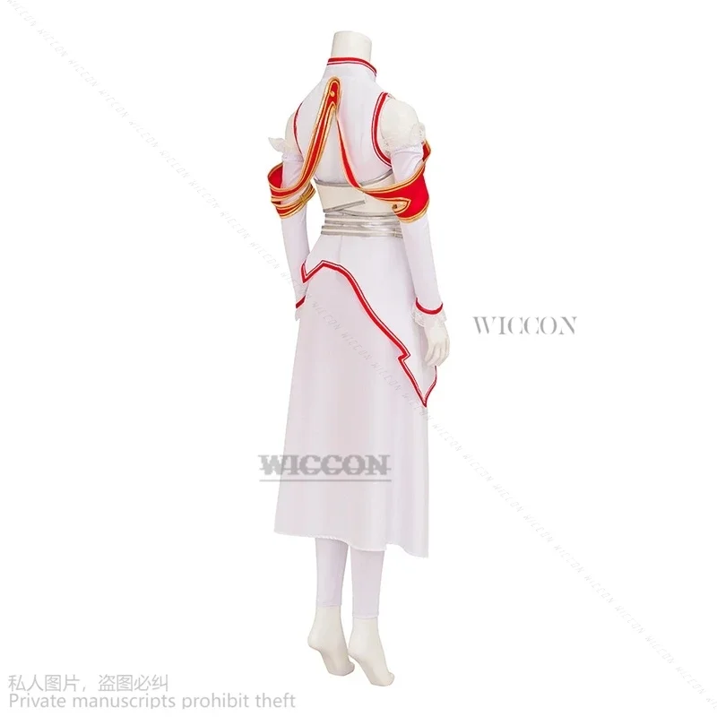 Yuuki assuna Anime Sword Art Online disfraz de cosplay para mujer, collar de peluca, uniforme, vestido de estrella, traje de batalla, trajes de Halloween