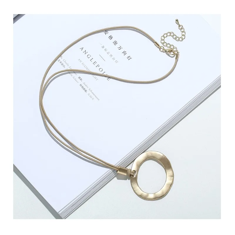 

Sweater Chain Popular High-end Alloy Simple Geometric Jewelry Women's Autumn and Winter Foreign Trade Jewelry Long Chain Necklac