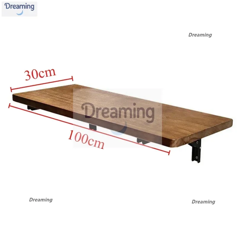 

Wall Mounted Folding Tables Solid Wood Laptop Desk Portable Side Table Living Room Hanging Desks Multifunction Home Furniture