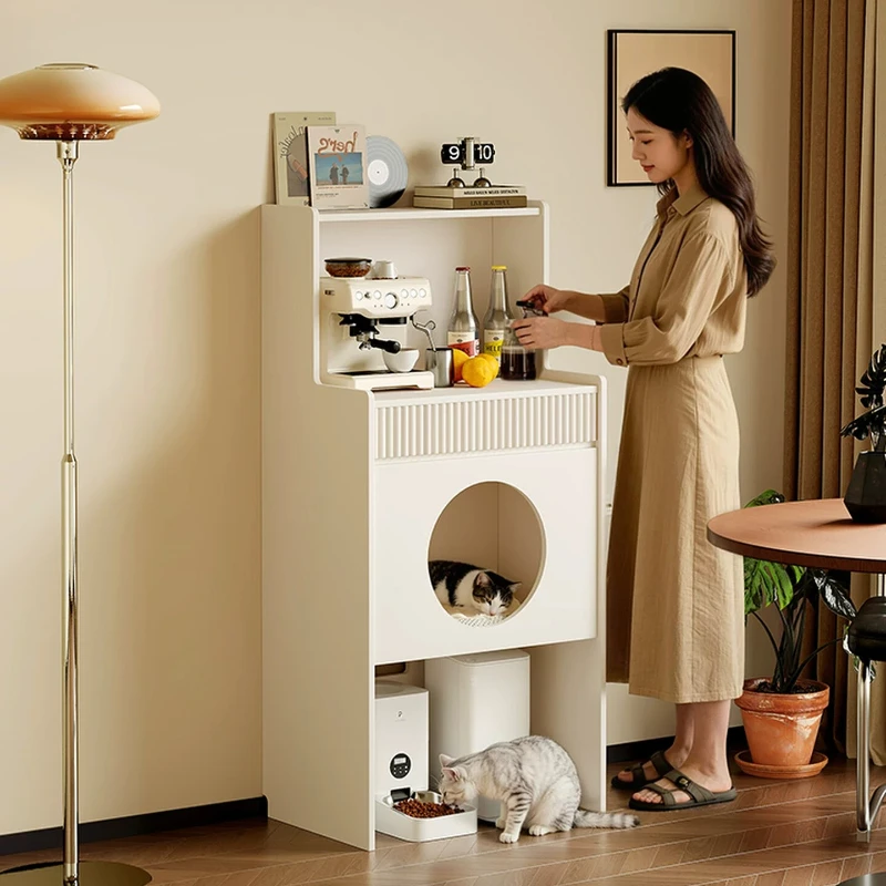 Cat Canteen Shelf Modern Simple Living Room Cat Nest Cabinet Cat Villa Cat Litter Cabinet Pet Supplies Locker