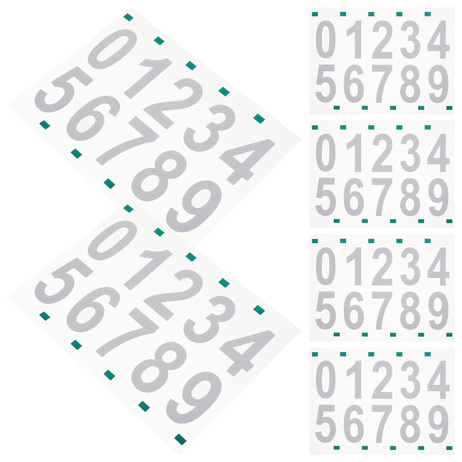 

6Sets Outdoor Number Stickers for Mailbox Reflective Waterproof Glow in Dark Address Labels for Delivery Boxes