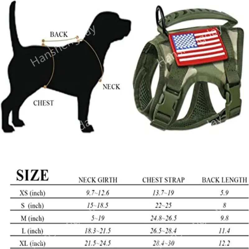 Chihuahua Cloth Dog Tactical  Working Vest Training Harness Adjustable Outdoor Military  with Rubble Handle Molle Loop Panels