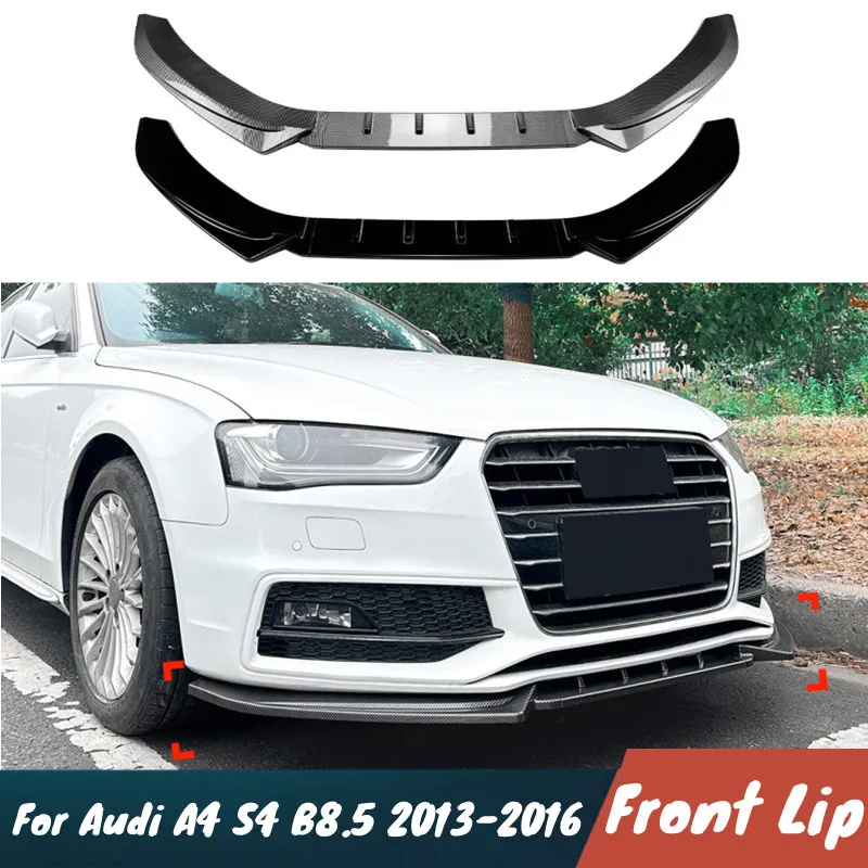 

Для 2013-2016 Audi A4 S4 B8.5 3 шт./компл. автомобильный передний бампер сплиттер для губ BodyKit защитная защита внешние аксессуары для тюнинга