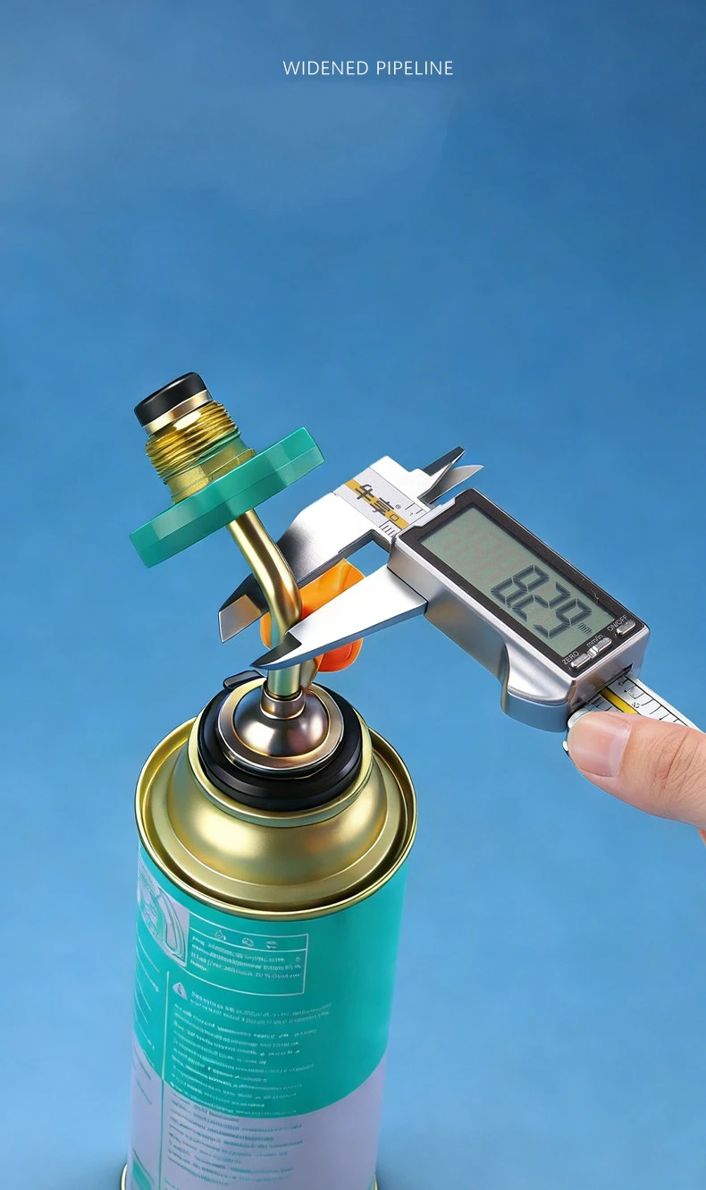 Gasflaschen-Fülladapter mit Steuerventil, tragbarer Ventiladapter zum Nachfüllen von Gasflaschen für Wandern und Camping – Detail 5