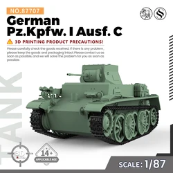 SSMODEL SS87707 1/87 HO Scale Railway Military Model Kit German Pz.Kpfw. I Ausf. C