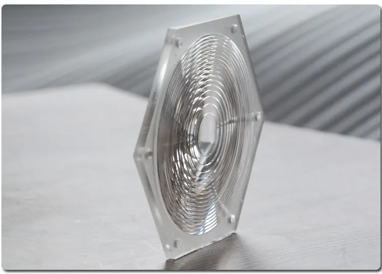 Imagem -02 - Fresnel Lens Hexagon Rodada Spotlight para Lâmpada de Palco Lentes Roscadas Lupa Diâmetro 85 mm