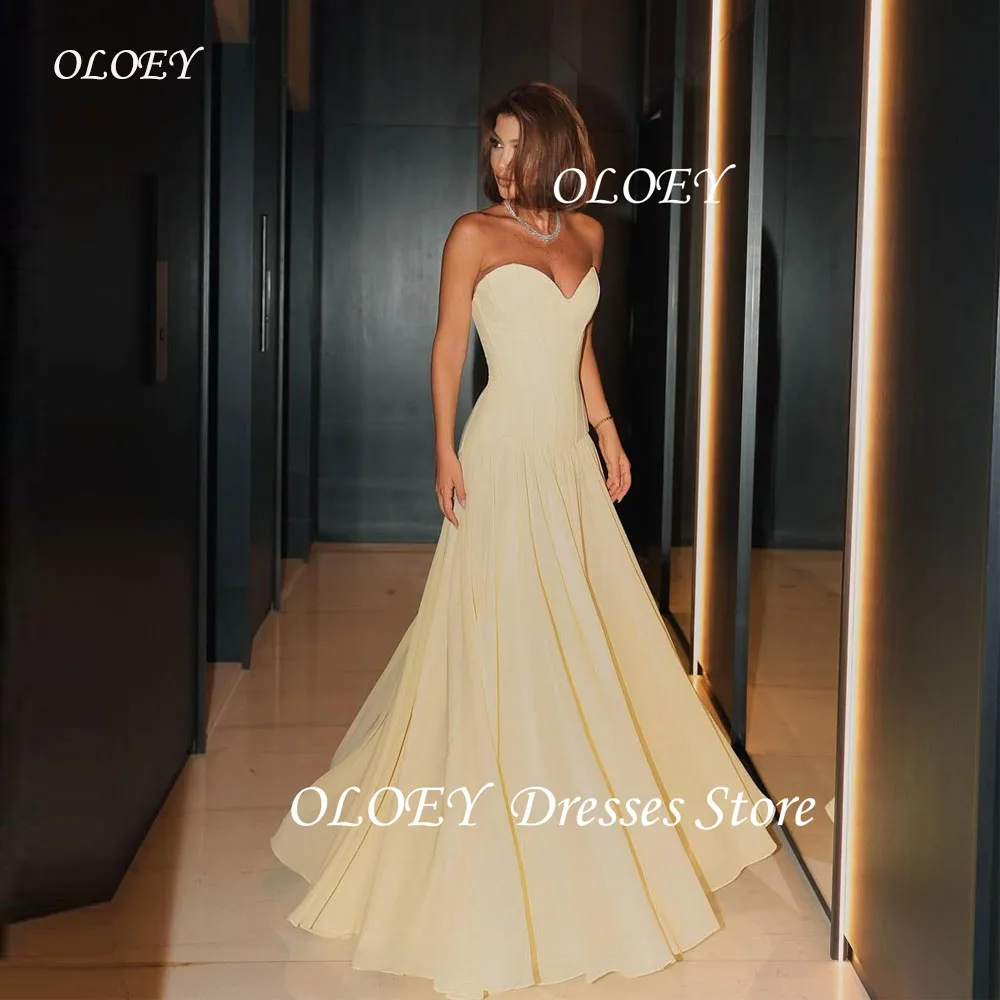

OLOEY Sweetheart Mermaid Evening Dresses Dubai Arabic Women Formal Party Dress Long Prom Gowns Customized Vestidos de fiesta