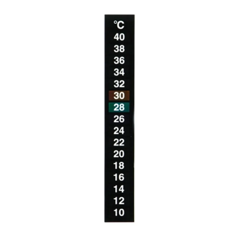 

8pcs 10℃ to 40℃ Temperature Sensing Stickers Self Adhesive Black Temperature Sensor Liquid Crystal Thermometer Labels Fish Tank