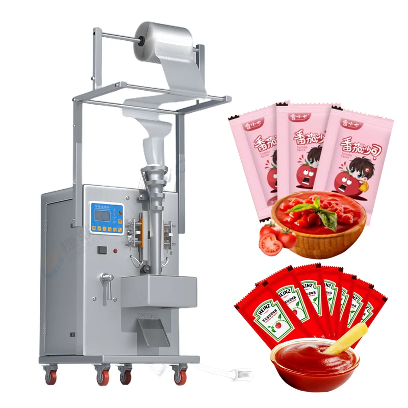 Automatic Tomato Sauce Ketchup Sachet Filling And Sealing Packaging Packing Machine