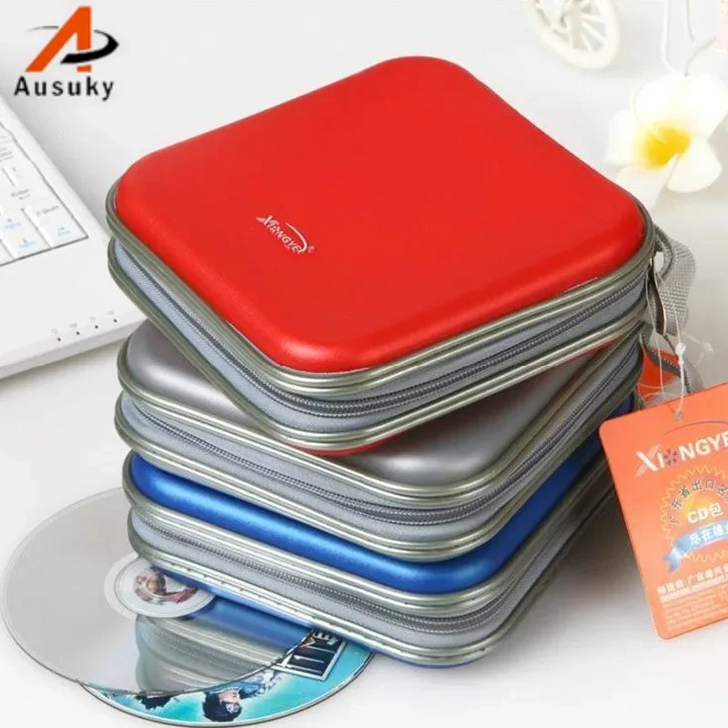 A Ausuky Portable Envelope 40 Disc Capacity DVD CD Case Plastic  for Car Media Storage CD Bag -39