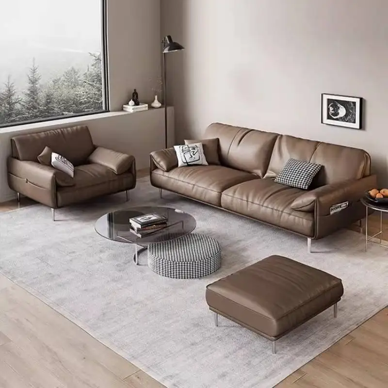 

Elegant European Sofa Filler Luxury Nordic Style L Shape Living Room Sofas Chaise Lounge Puffs Divani Da Soggiorno Furniture