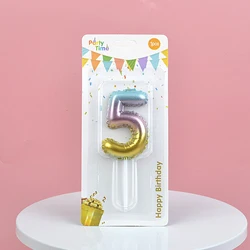 1 PC Creative Digital Candles Color Candle Birthday Cake Decoration Gradient Cake Love Topper Party Supplies