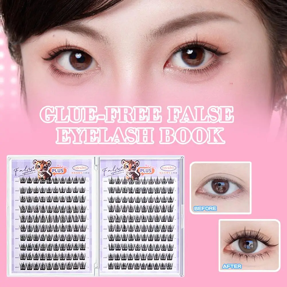 Glue-Free False Eyelashes: Natural Sunflower Style Everyday False Volumised 2026 High-Capacity Curl Segmented Lashes Eyelas X2B8