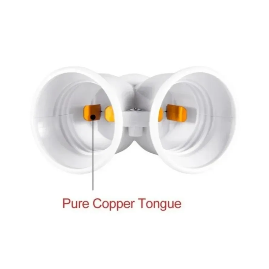 10 ~ 1PCS Standard E27 A 2-E27 Vite Base LED Lampada Lampadina Portalampada Splitter Adattatore Portalampada Presa Convertitore Portalampada