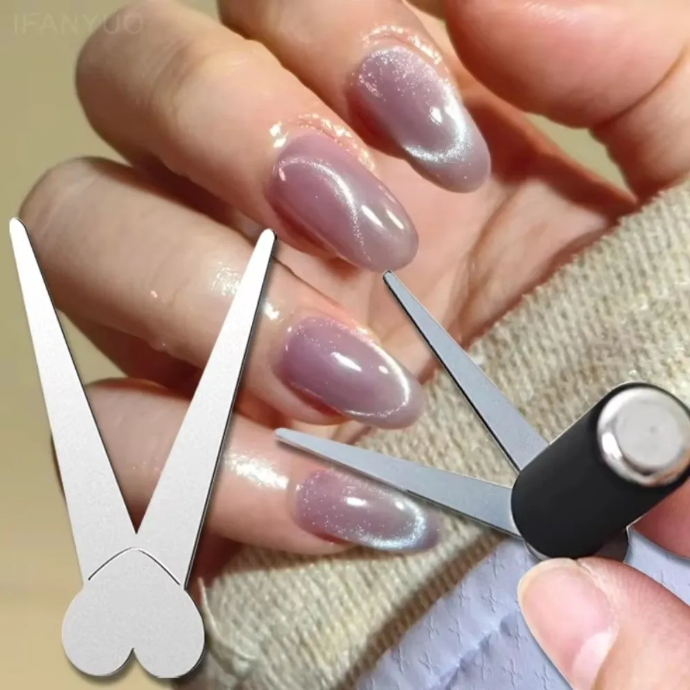 3D-effect Cat Eye-magneet V-vormig ontwerp Supersterke magnetische Nail Art Gel Polish Magneet Hartvorm Enkele kop