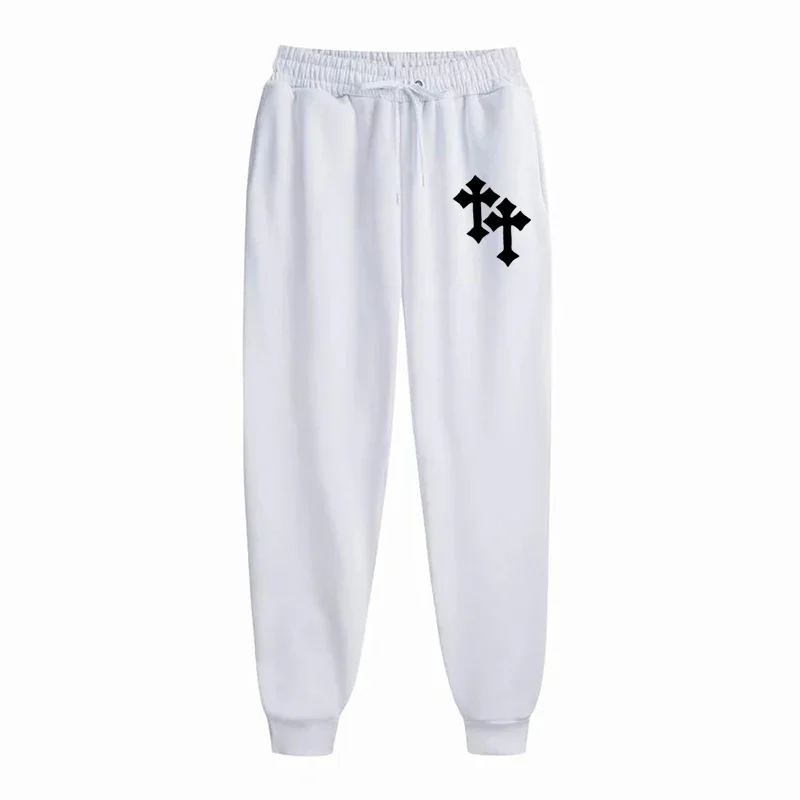 Harajuku Hip-hop Pants Printed Pattern Slim Men Y2K Gothic Casual Fashion Fitness Jogging Sports Street Wear Couple Sweatpants