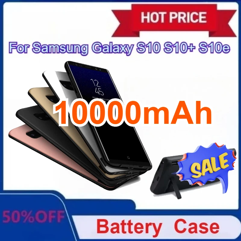 

10000mAh New Upgraded for Samsung Galaxy S10 S10+ S10e with Slim Silicone Shockproof Charger Case