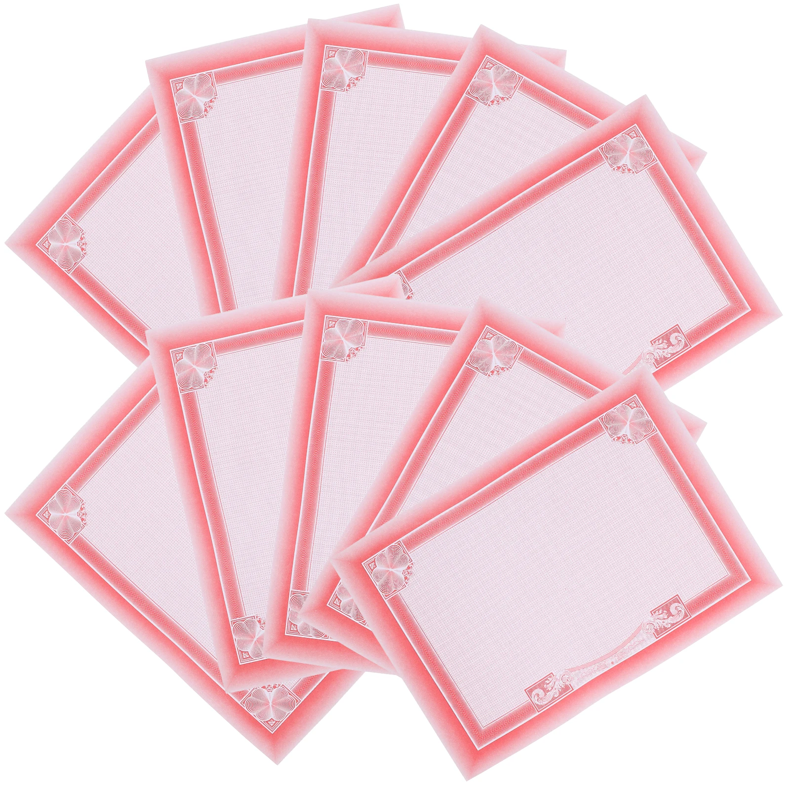 10pcs Blank Diploma Certificate Inner Pages Honor Paper 16K Vertical Horizontal Printable Writable Award Graduation Recognition